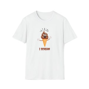 I Scream Ice Cream Funny Food Pun TShirt, Food Joke Tee, Funny Shirt, Horror Halloween Spooky Season Design, Foodie Gift