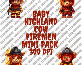 Baby Highland Cow Pirates mini pack Vol. 3, 300 DPI, PNG, Mini Bundle, Sublimation, Design, Halloween, Baby Cow Pirate, Pirates