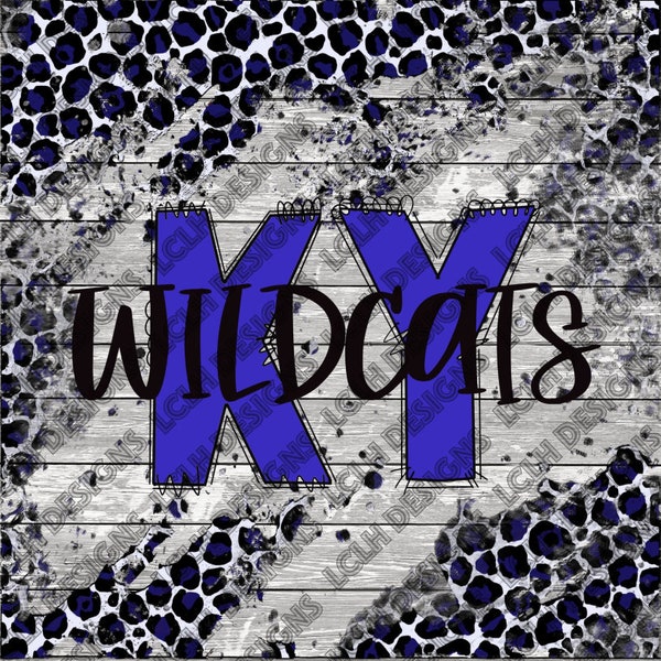 KY Wildcats, Leopard, barn wood, Blue Leopard, Kentucky, Wildcats, KYWildcats, Digital Download, Sublimation, Tumbler