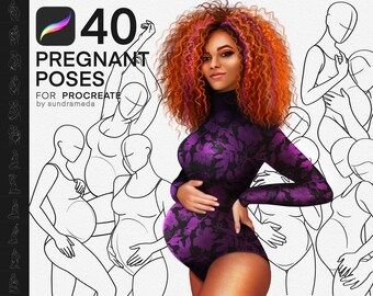 Procreate Pregnant Female brushes. Pregnant Poses Brushes. Procreate pregnancy stamps. Woman Pregnant Brush. Female Procreate Pregnancy