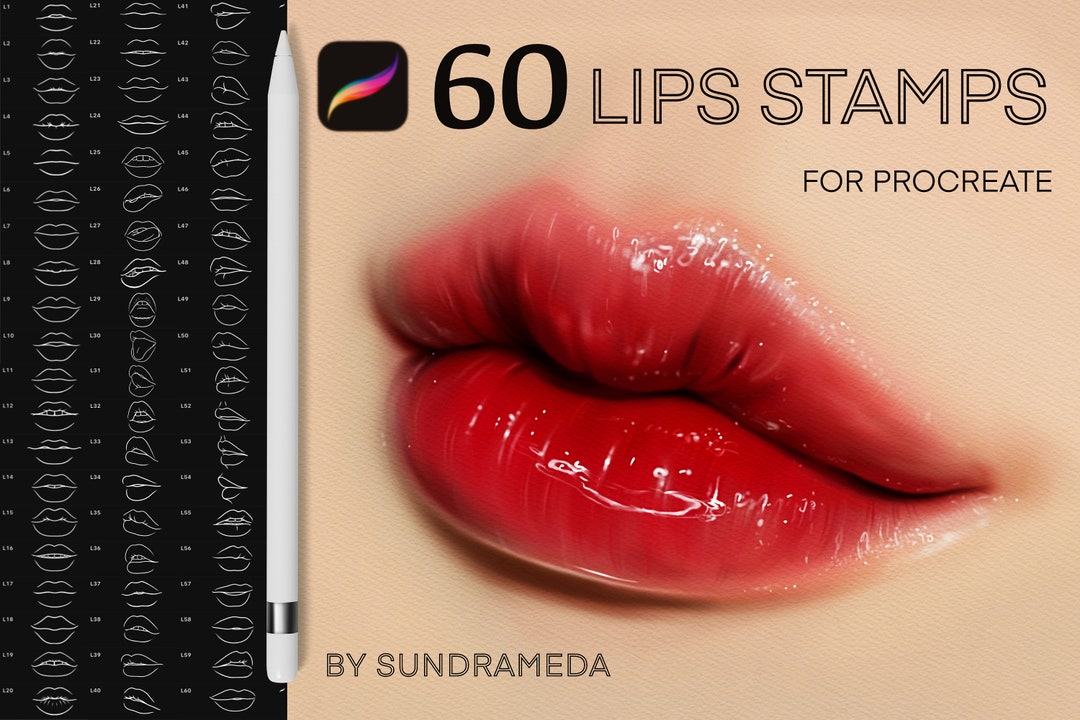 Procreate Lips Procreate Lips Stamp Brushes, Lips Brushes, Brushes for Portrait - Etsy
