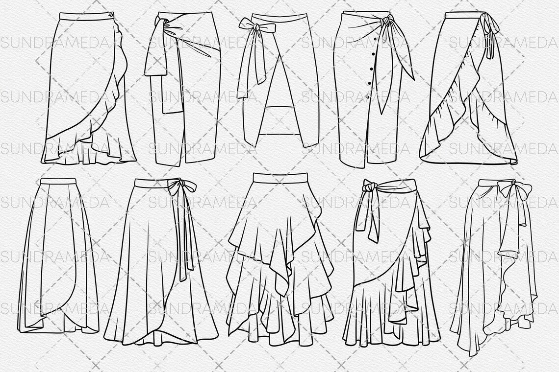 Procreate Brushes Skirts. Procreate Clothes Brushes. Procreate Jeans