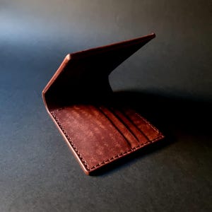 Cartera de piel plena flor, Cartera de hombre Badalassi Carlo Pueblo, Tarjetero de piel color tabaco, Cartera de bolsillo, Accesorios de piel