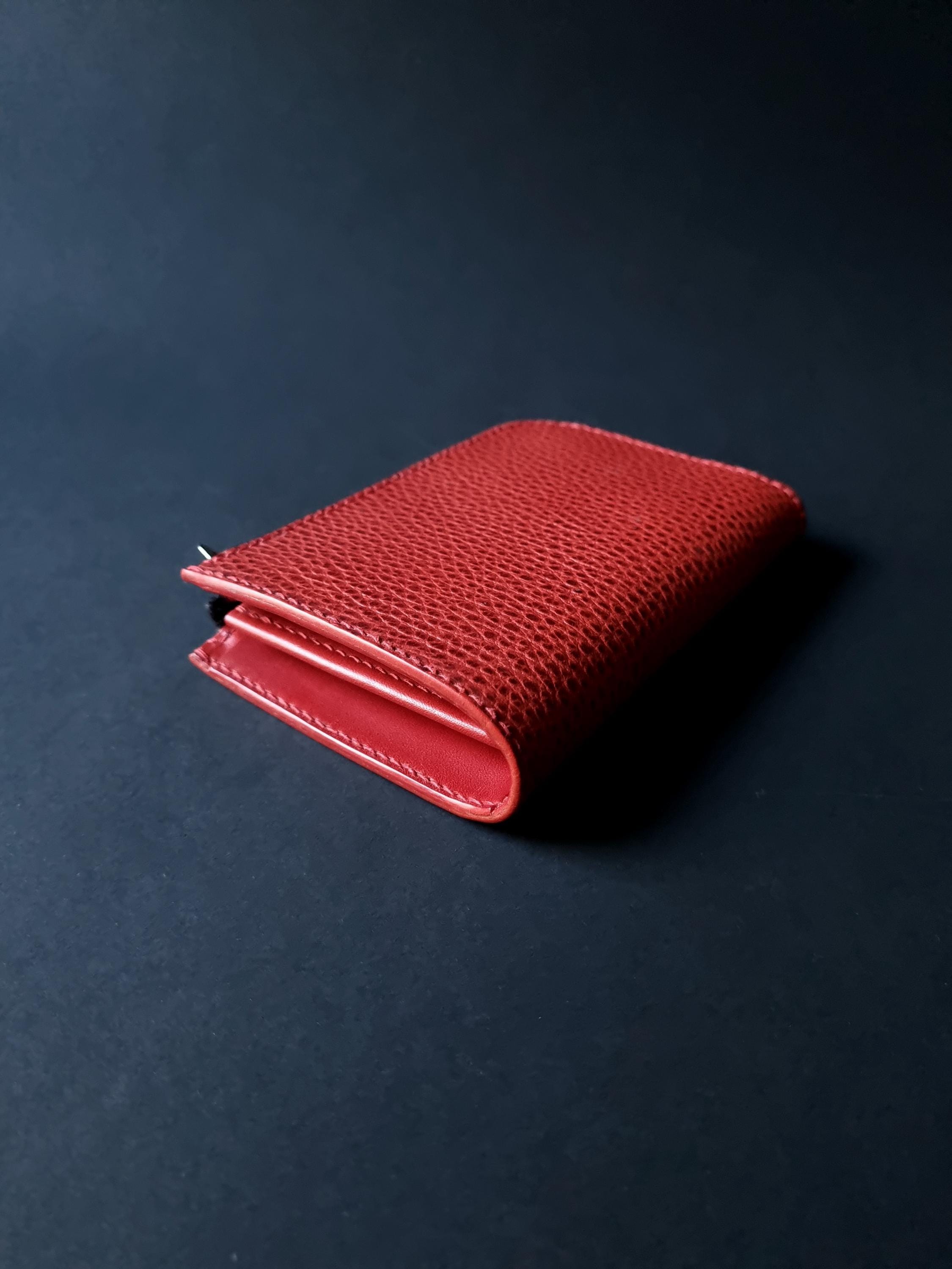 巾着付 deci L-shaped zipper compact wallet lynx_black_angled__57227.