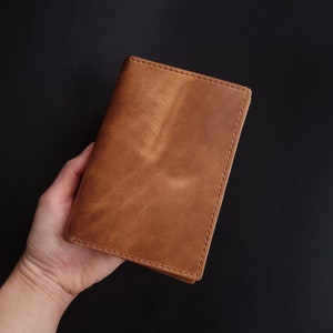 Autoverzekeringskoffer - volnerf leren tas - A6-documenthouder voor autoregistratie - Horween leren tas - cognac leren tas