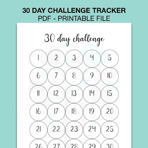 30 Day Challenge PDF and Printable