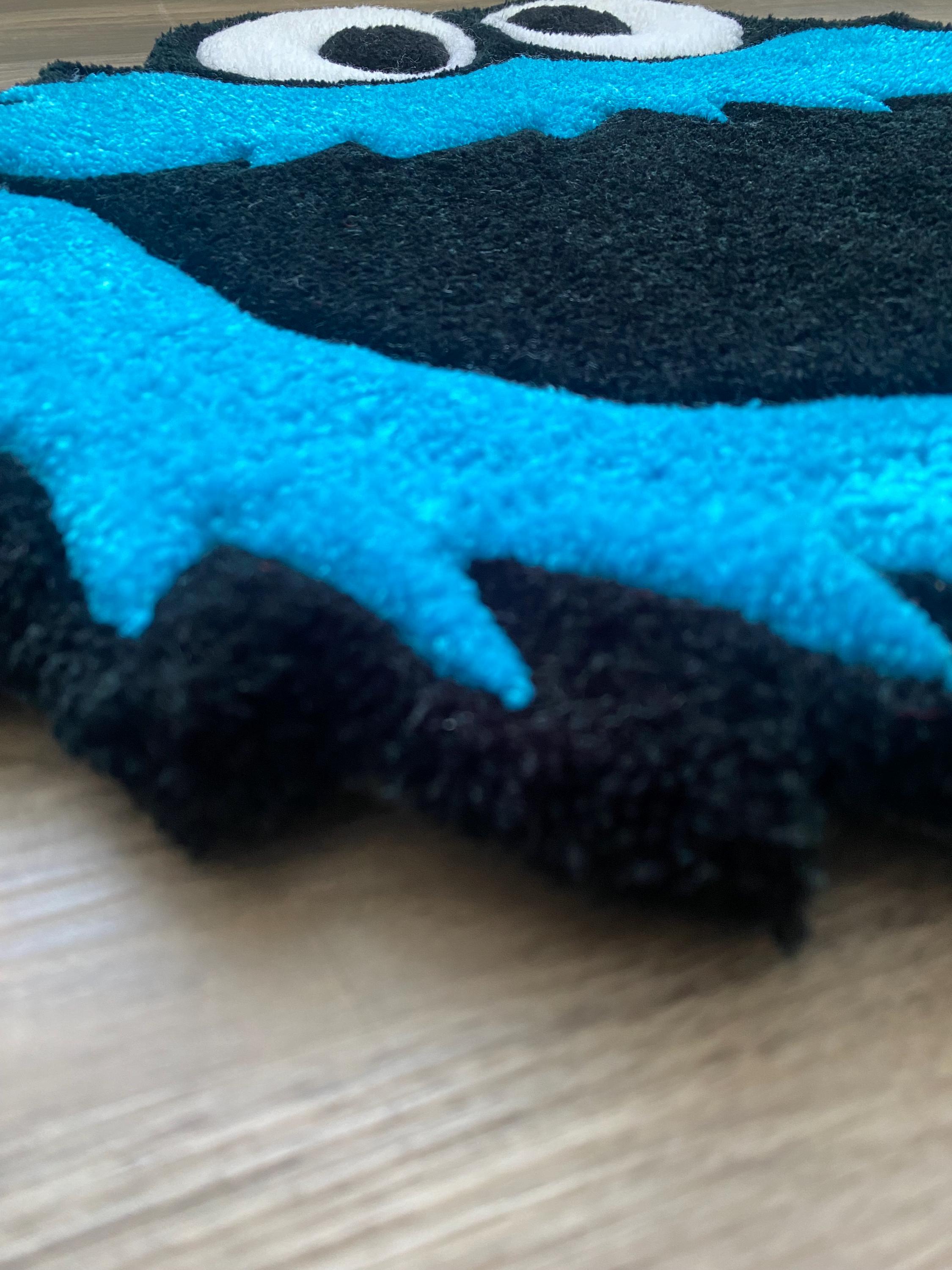 Monster Ink Rug M.T.O Cookie Monster Custom Tufted Rug - Etsy