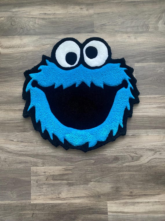 ロージーモンスター　cookie rim knit M.T.O Cookie Monster Custom Tufted Rug - Etsy