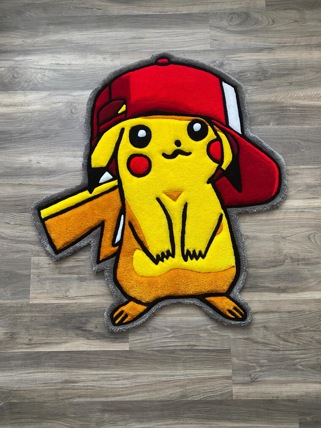 Pikachu With Hat Custom Tufted Rug - Etsy