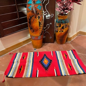 Southwest Aztec accent rug
