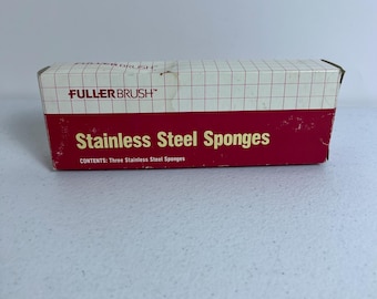 Fullerbrush VTG Stainless Steel Sponges USA 70’s  Open Box Movie Theater Prop
