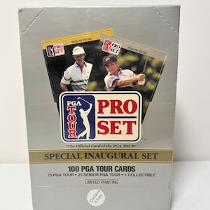 VTG 1990 Pro Set Senior PGA Tour Tarjeta de golf Caja sellada Conjunto especial inaugural
