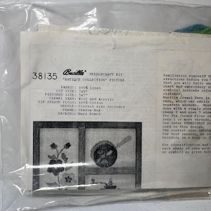Bucilla Needlecraft Crewel Embroidery Picture Kit 38135 Antique Collection
