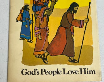 Libro de aprendizaje para niños luteranos de VTG El pueblo de Dios lo ama 1975 Edades 4-5