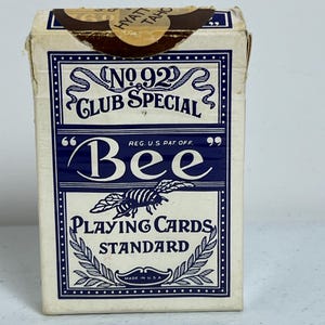 VTG Hyatt Lake Tahoe Nevada Casino Bee No 92 Karty do gry Niebieskie