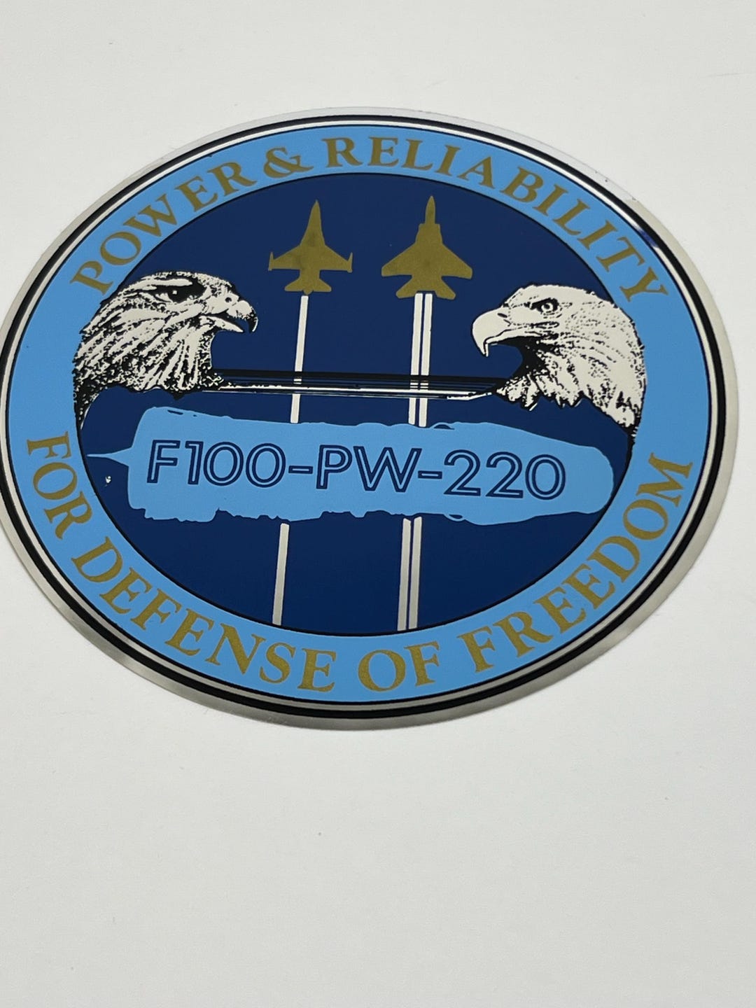 Pratt Sticker 80s Pratt Whitney F-15 Fighter Jet Eagle F100-PW-220 Vintage Sticker ...