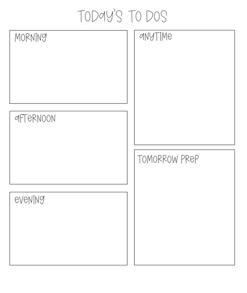 To Do List Printable Template Digital Download Letter Sized-two Formats ...