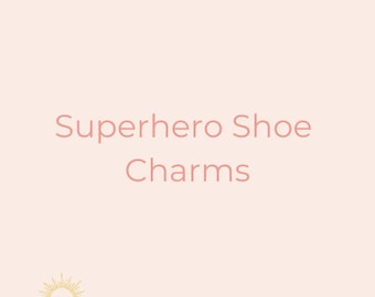 Encantos de zapatos de superhéroe