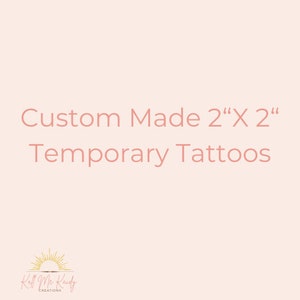 Personalisierte 5 x 5cm große temporäre Tattoos | auf Bestellung