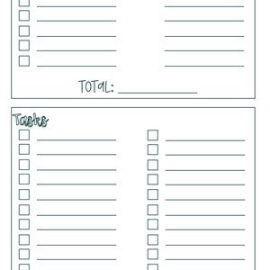 Small Project Planning Printable Template Digital Download minimalist layout