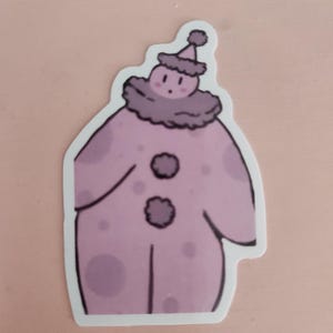 pink clown sticker
