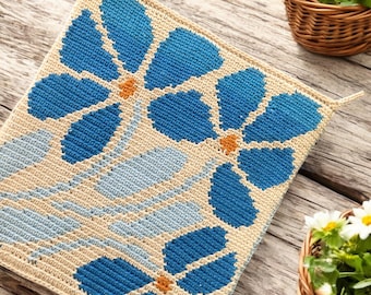 Wzór na szydełkową podstawkę pod garnki w kształcie gobelinu (wzór w formacie PDF)