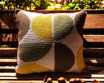 Bauhaus Crochet Cushion Cover Pattern: Mid Century Modern (PDF Pattern)