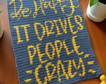 Crochet Wall Hanging Pattern. Home Decor with Life Quote (PDF Pattern)