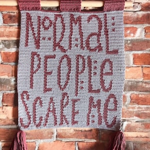 Patrón de crochet para colgar en la pared. Decoración del hogar con frase inspiradora (Patrón en PDF)