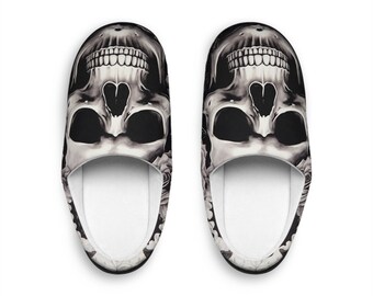 Skull Design House Shoes, Indoor Slipper For Men