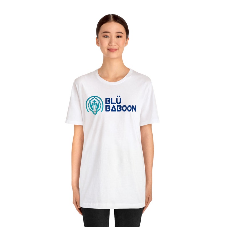 Blu Baboon Mask Full Logo Unisex Jersey Short Sleeve Tee image 3