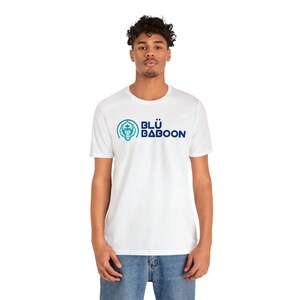 Blu Baboon Mask Full Logo Unisex Jersey Short Sleeve Tee image 4