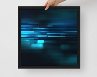 Blue Lights Framed canvas several sizes