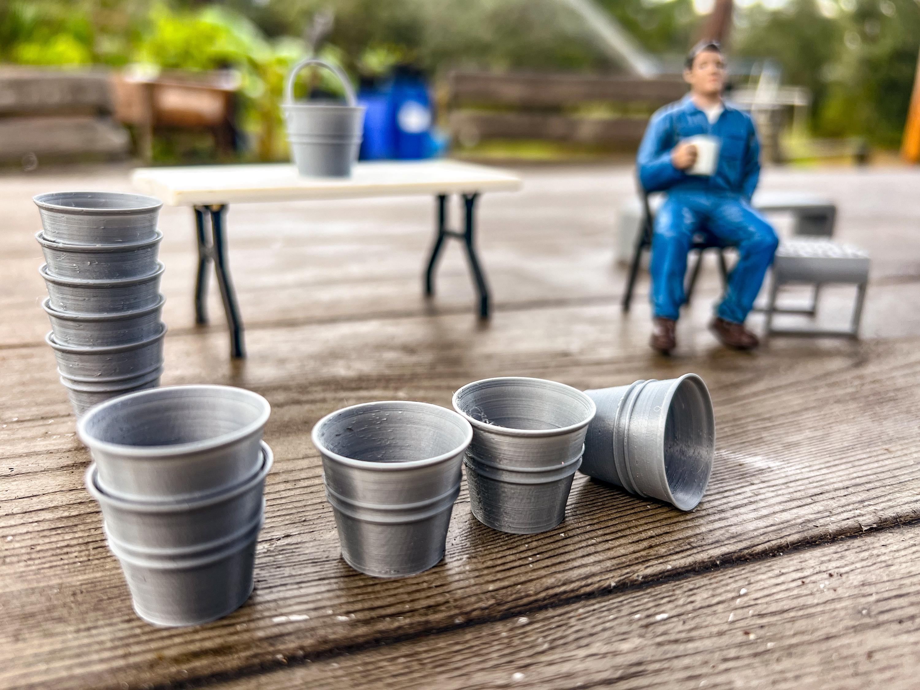 1:18 Scale Buckets 5 Pcs - Containers - Etsy