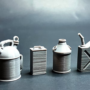 1:18 Assorted fuel containers.