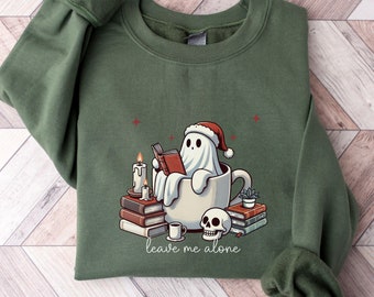 Retro Ghost Reading Books Sweatshirt, Librarian Ghost Halloween, Halloween Teacher Sweatshirt, Halloween Shirt, Teacher Gift, Boo School
