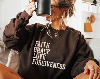 Christian Sweatshirt, Bible Verse shirt, Jesus Faith Humor, Cute Minimalist Christian Gift, Christian teacher Shirt, Christian Apparel