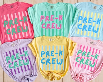 Personalized Pre K Teacher Shirt,Comfort Colors® Pre K Tee, Pre K team,Back to School Teacher tee, Preschool teacher,Elementary Teacher tee