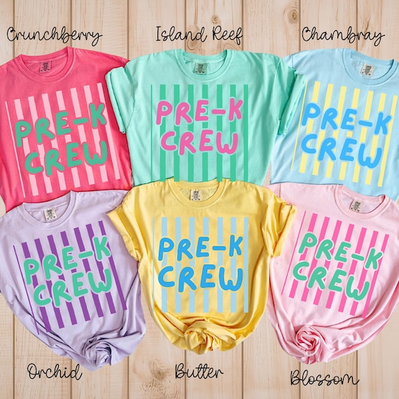 Personalized Pre K Teacher Shirt,Comfort Colors® Pre K Tee, Pre K team,Back to School Teacher tee, Preschool teacher,Elementary Teacher tee