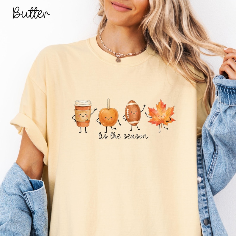 Comfort Colors Fall Shirt, Cozy Autumn Tee, Pumpkin Shirt, Coffee Lover Shirt, Coquette Fall Tee, Cozy Vibes Shirt, Fall Lover Gift Butter