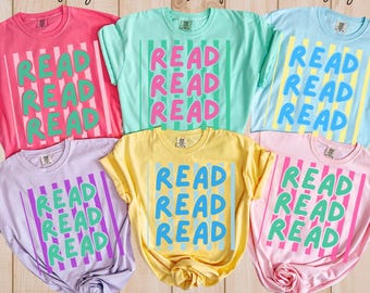 Reading Teacher Shirt,Comfort Colors® Reading teacher Tee, Book lover gift,Dyslexia teacher tee,School Librarian tee,Reading Interventionist