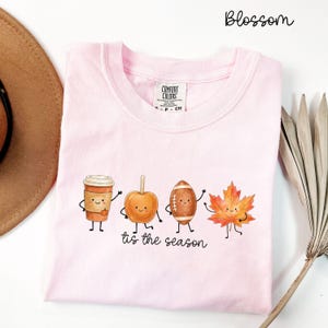 Comfort Colors Fall Shirt, Cozy Autumn Tee, Pumpkin Shirt, Coffee Lover Shirt, Coquette Fall Tee, Cozy Vibes Shirt, Fall Lover Gift Blossom