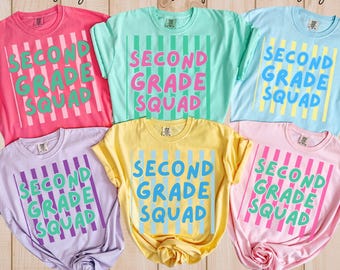 Second Grade Teacher Shirt,Comfort Colors® 2nd Grade Tee, second grade team,Teacher shirt, Back to School Teacher tee,Elementary Teacher tee