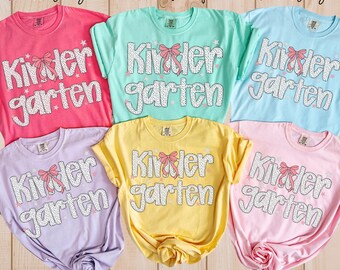 Kindergarten Teacher Shirt, Comfort Colors® Kindergarten Tee, Kindergarten team shirt,Back to School Teacher tee, Elementary Teacher