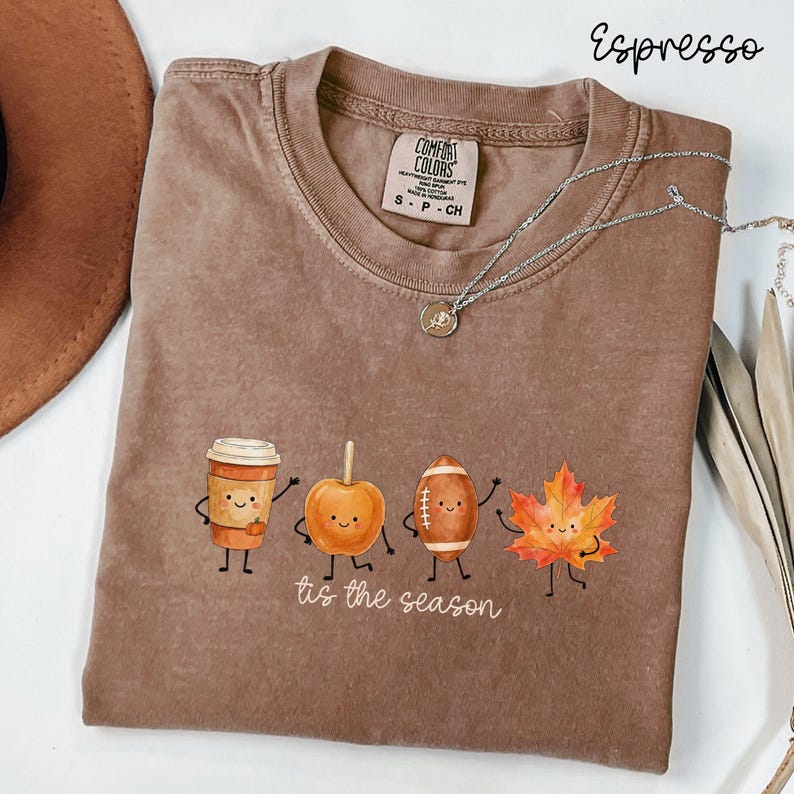 Comfort Colors Fall Shirt, Cozy Autumn Tee, Pumpkin Shirt, Coffee Lover Shirt, Coquette Fall Tee, Cozy Vibes Shirt, Fall Lover Gift Espresso