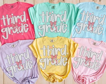 Third Grade Teacher Shirt,Comfort Colors® third Grade Tee, 3rd grade team shirt,Back to School Teacher tee, Cute Elementary Teacher tee