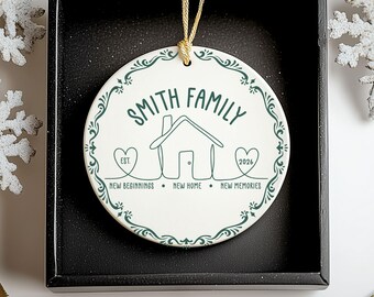 Personalized New Home Ornament 2026, First Christmas in Our New Home, Custom Address Ornament, Housewarming Gift, New Home Keepsake