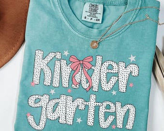 Kindergarten Teacher Shirt, Comfort Colors® Kindergarten Tee, Kindergarten team shirt,Back to School Teacher tee, Elementary Teacher