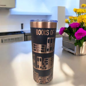 Tumbler Engraved with books of the Bible Gifts for christians bible recap gift birthday gift baptism gift Mothers day gift New Believers