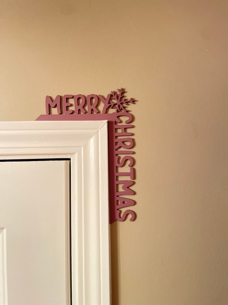 Merry Christmas Door Corner Trim Decoration Holiday Decor for Entryway